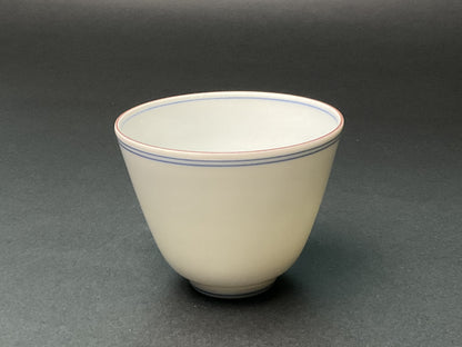 Furukawa Chikuho Sometsuke Orchid Kumidashi Cup product view 1, upscaled from source image without color changes