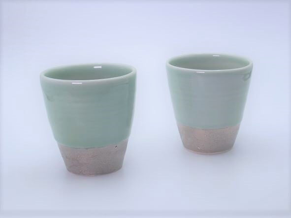 Tou Kobo Houki Ginsai Celadon Cup product view 2, optimized from source image without color changes