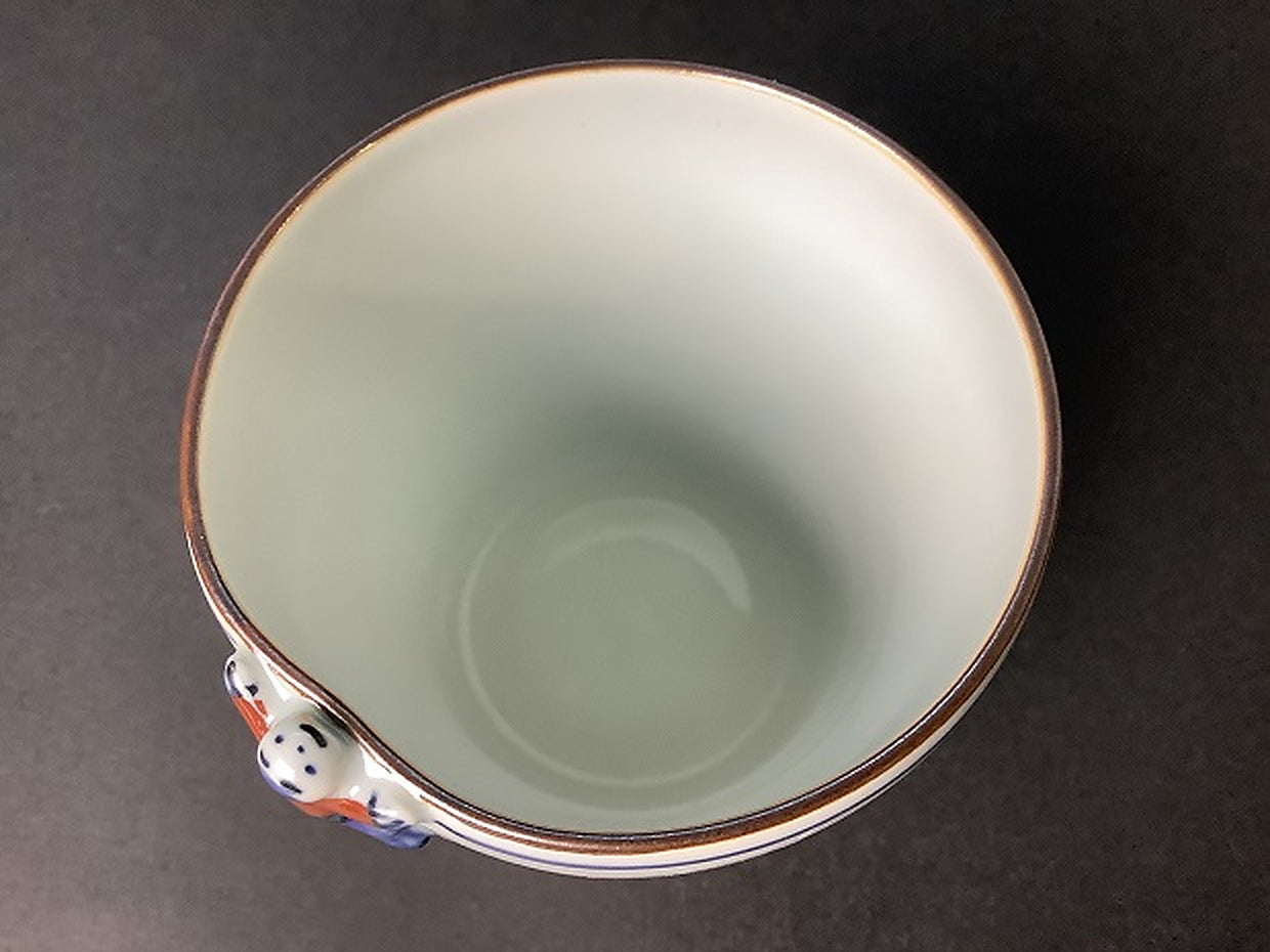 Detail view of Takeuchi Yutaka Zodiac Tiger Free Cup decoration, upscaled from source product image